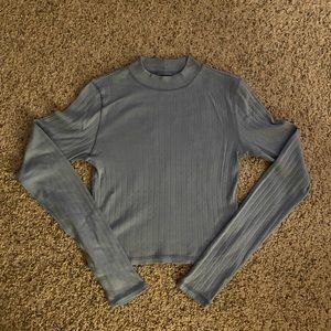 American Eagle Light Blue Turtle Neck Long Sleeve